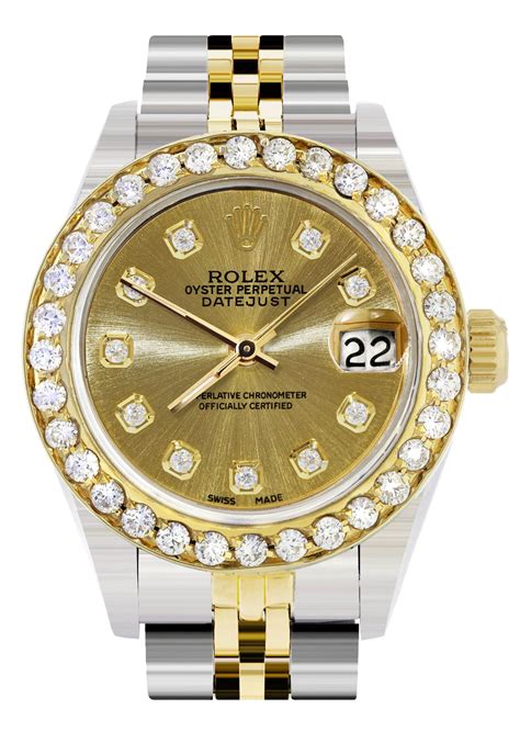 diamond encrusted gold rolex|rolex diamond bezel watches.